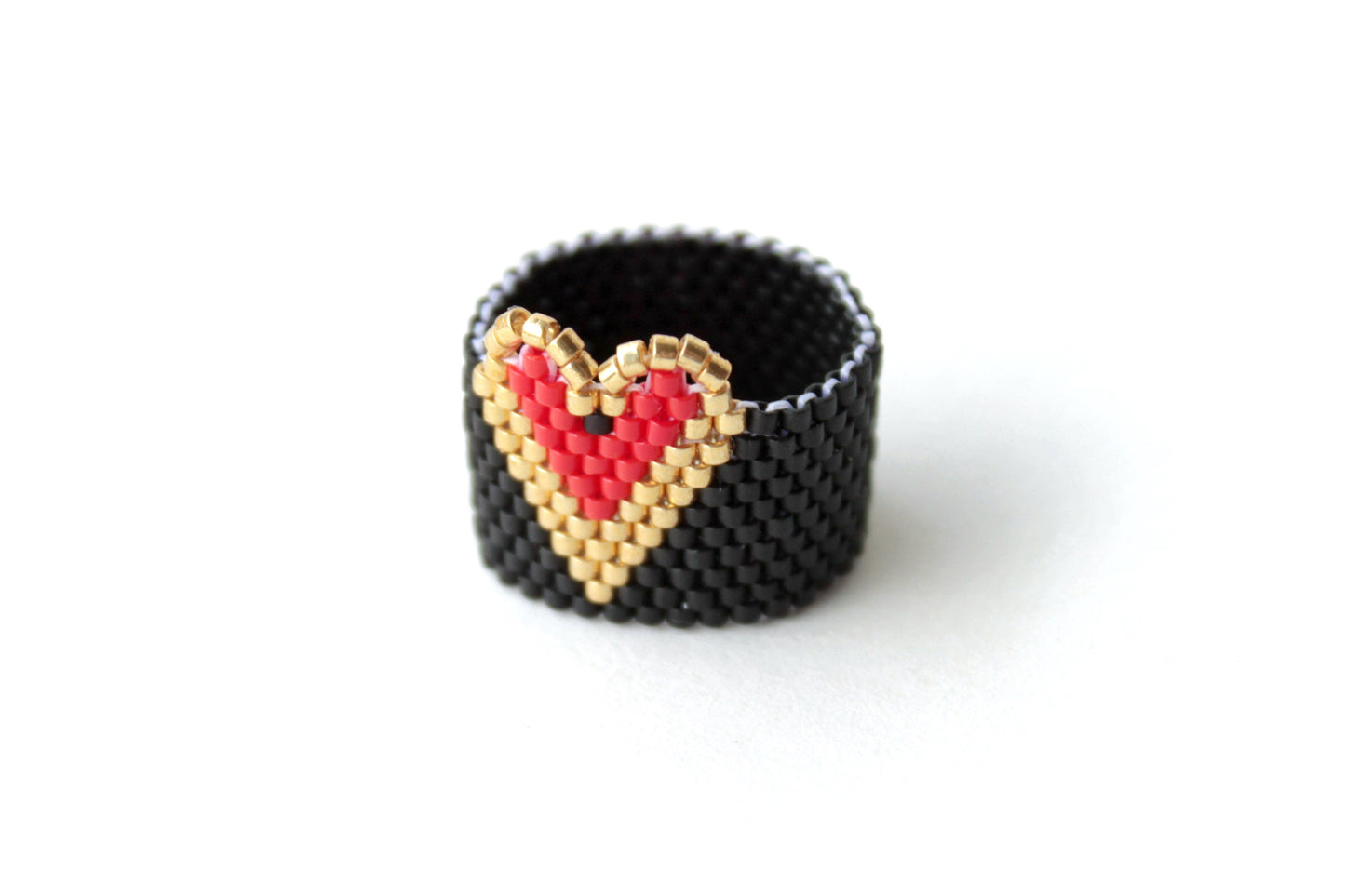 Anello Cuore in perline