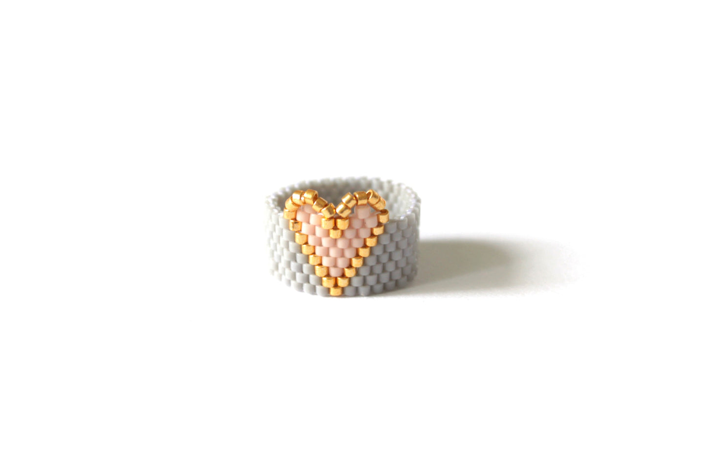 Anello Cuore in perline